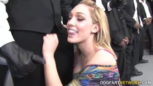 young Lily LaBeau swallows A Lot Of black penii